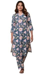 Sun Fashion Chanderi Printed Kurti for Girls