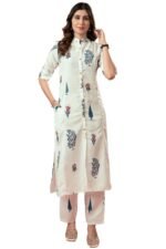 Sun Fashion Chanderi Printed Kurti for Girls