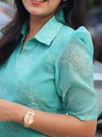 Sun Fashion Chanderi Printed Kurti for Girls