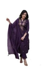 ANNI DESIGNER Women’s Rayon Straight Kurta with Pant & Dupatta