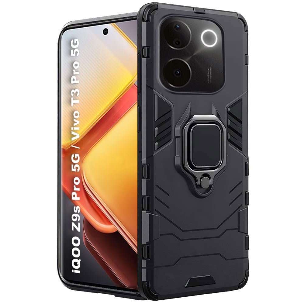 TheGiftKart Tough Armor Bumper Back Case Cover for iQOO Z9s iQOO Z9s 5G