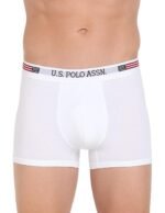 U.S. Polo Assn. Men Cotton Striped Waistband Antibacterial Trunks