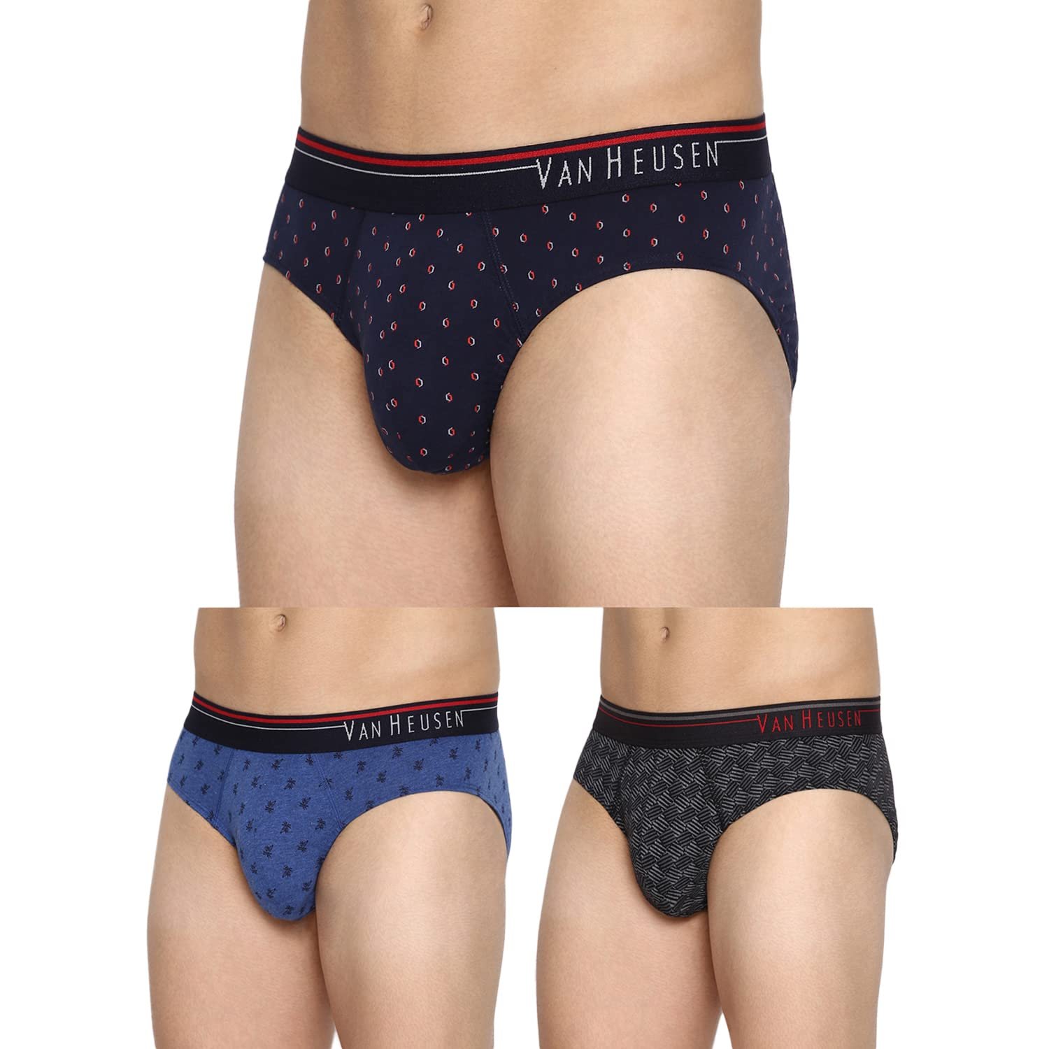 Van Heusen Men Brief - 100% Combed Cotton - Pack Jockey Men’s Super Combed Cotton Briefs