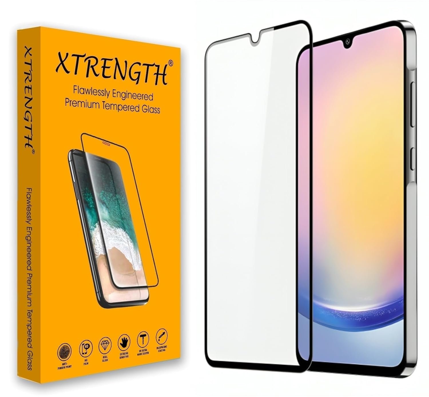 XTRENGTH Advanced HD+ Tempered Glass Screen Protector Designed for Samsung Samsung Galaxy M35 5G
