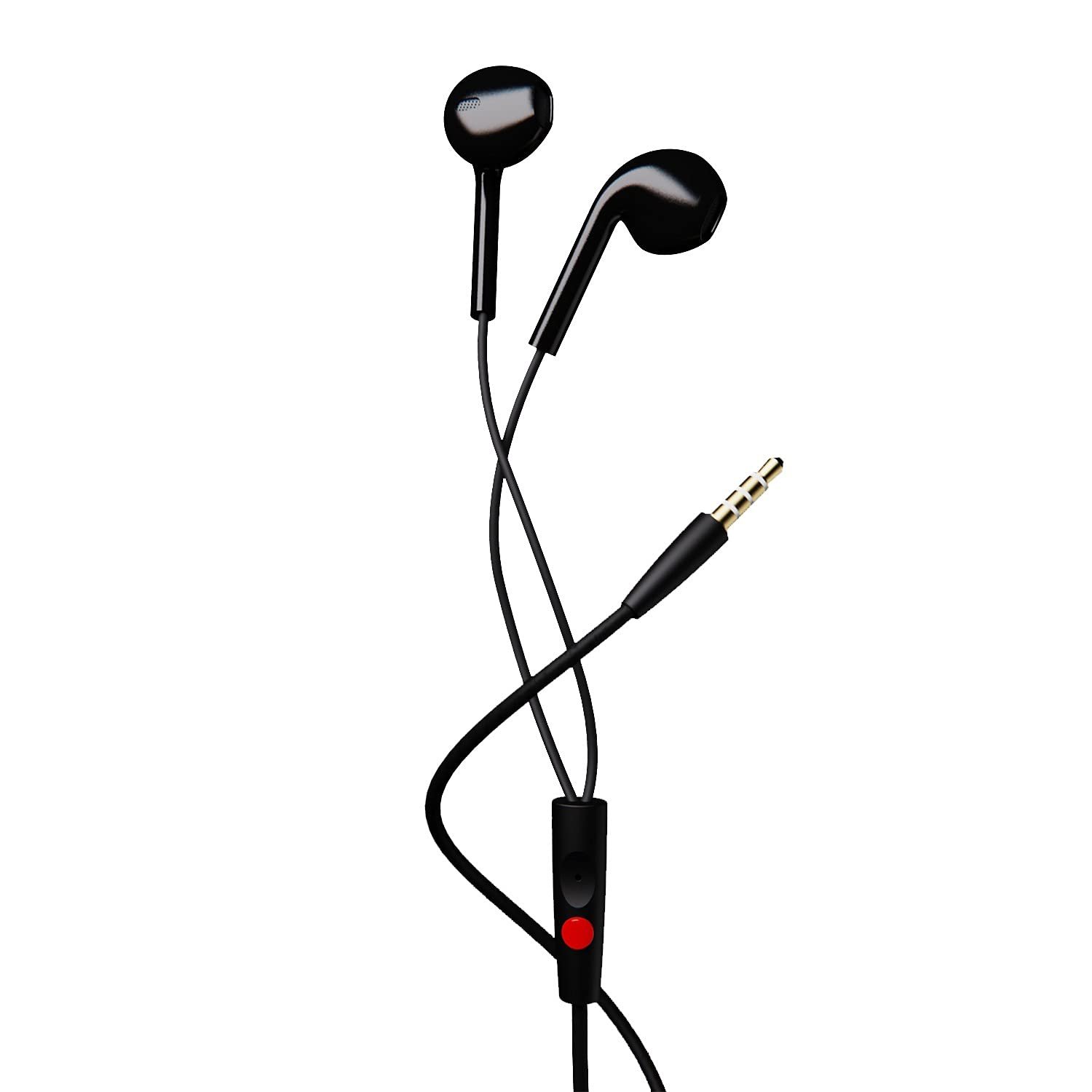 boAt Bassheads 105 Wired in Ear Earphones with Mic (Black) boAt Bassheads 100