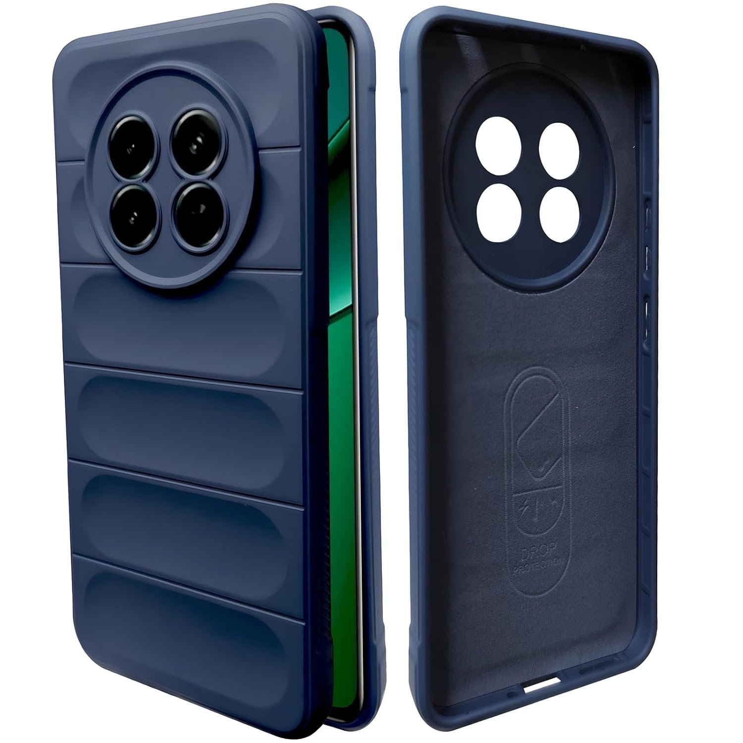 A rtistque Liquid Silicone Stripes Back Cover Case for Realme realme NARZO N65 5G