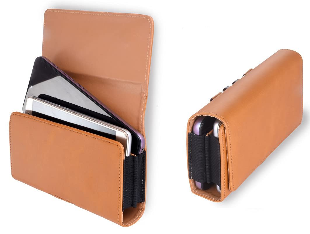 WHITBULL Dual Phone Belt Holster Leather Case Cover Clip Magnetic OnePlus Nord 5