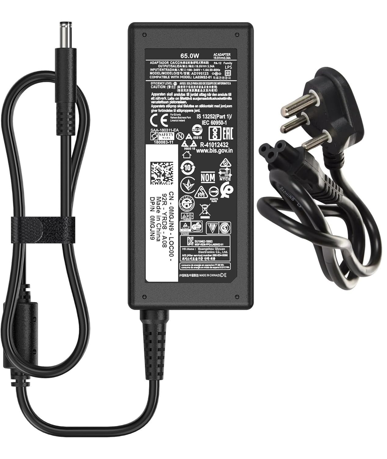 65W 4.5mm tip Laptop Charger, for Dell Latitude 3320 3330 Dell Latitude 3540 i3-1215U (16GB