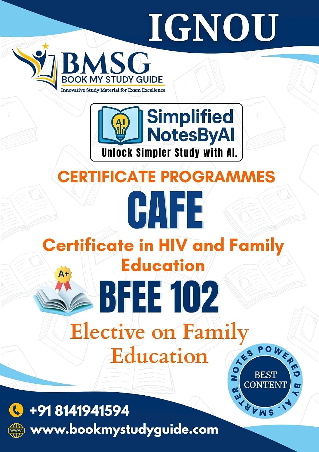 AI Powered BFEE102 Elective on Family Education IGNOU CAFE Cert AI-powered)