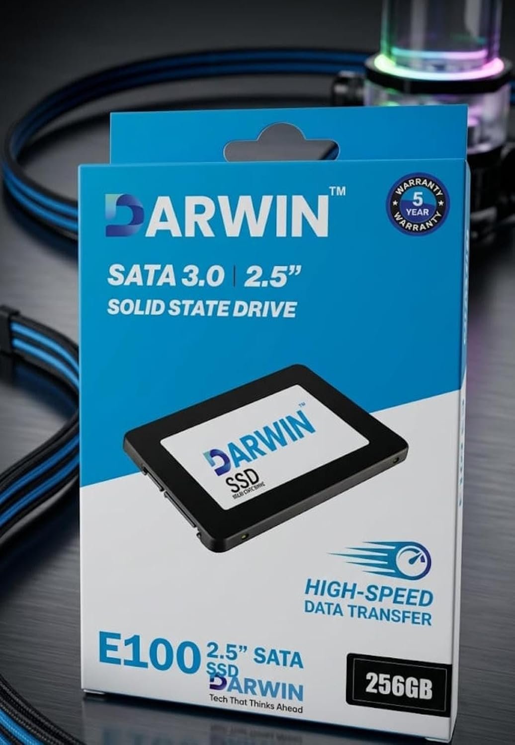 DARWIN E100 256GB SATA 3.0 | 2.5" Internal SSD |Solid 256GB SSD)