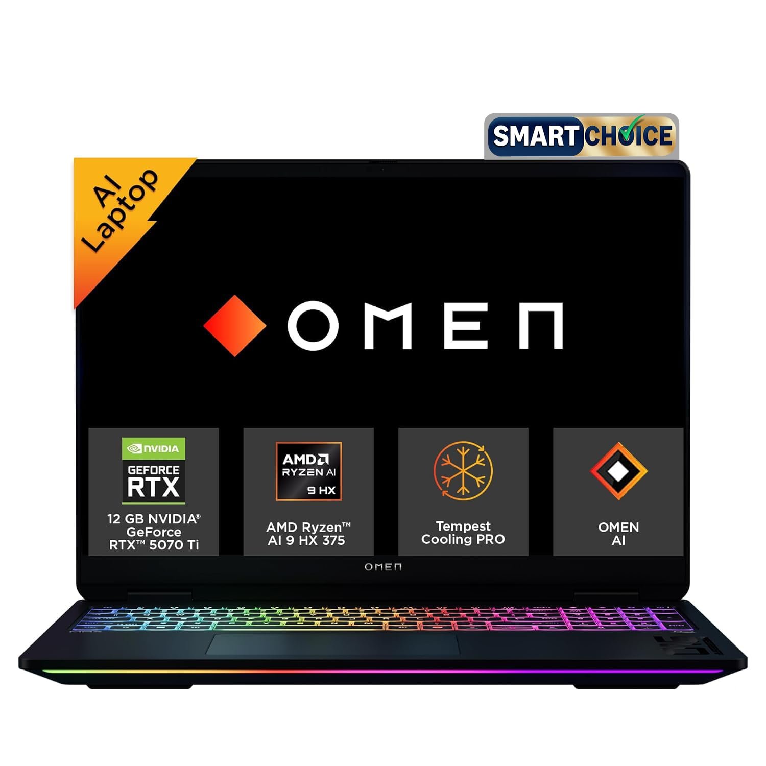 HP Smartchoice Omen 16 Max, AMD Ryzen AI 9 HX Acer Predator Helios Neo 16 AI (OLED