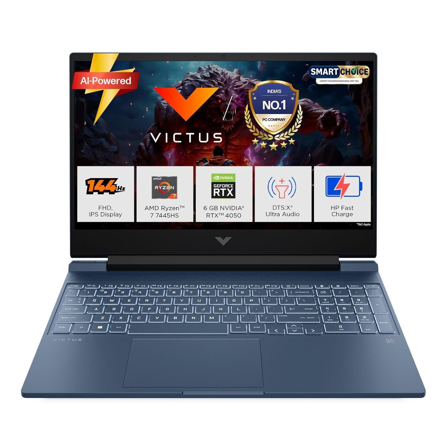 HP Victus, AMD Ryzen 7 7445HS, 6GB RTX 4050, 16GB RTX 4050