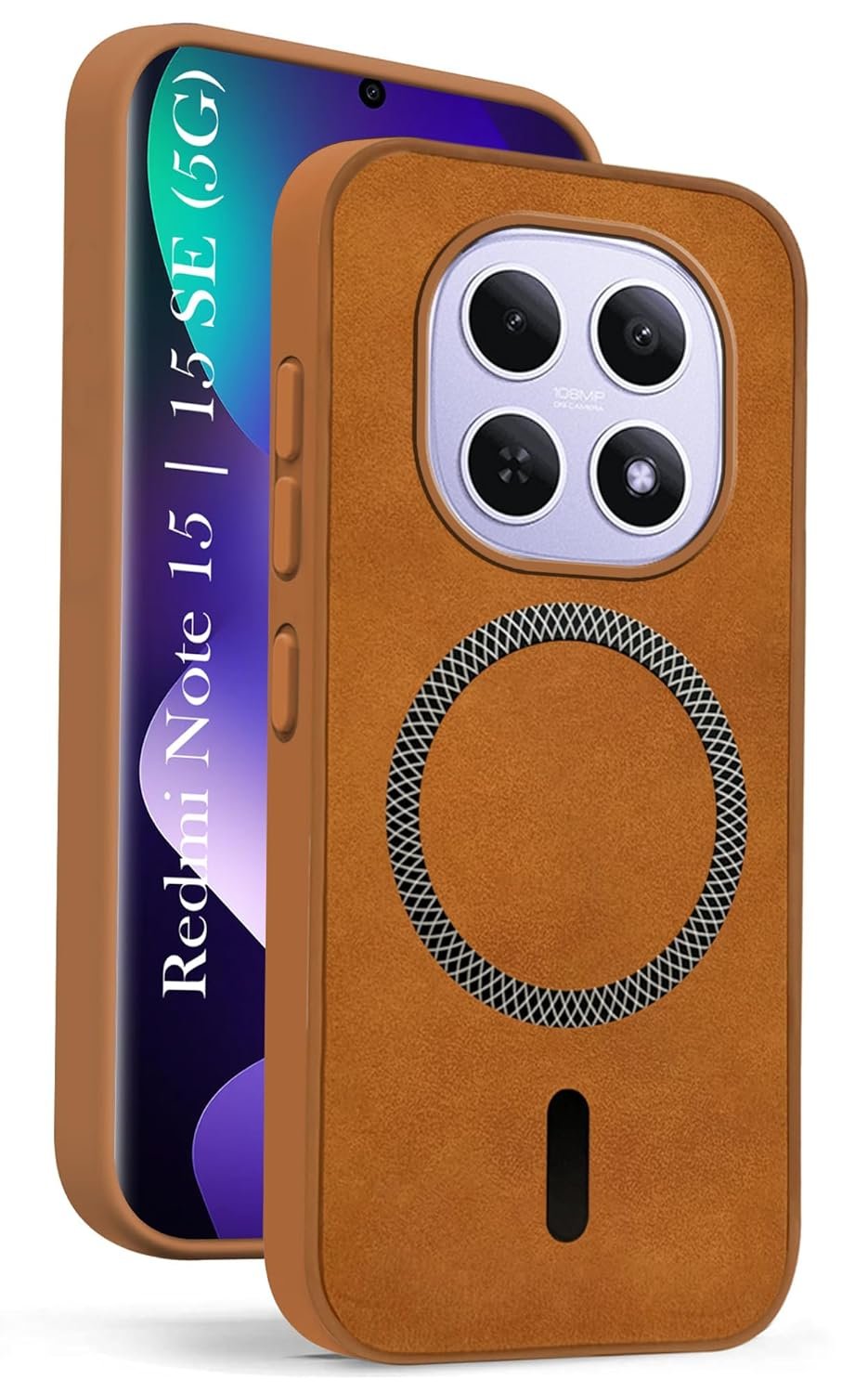 Jkobi Leather Finish Back Cover Case for Xiaomi Redmi Note Redmi 15 5G