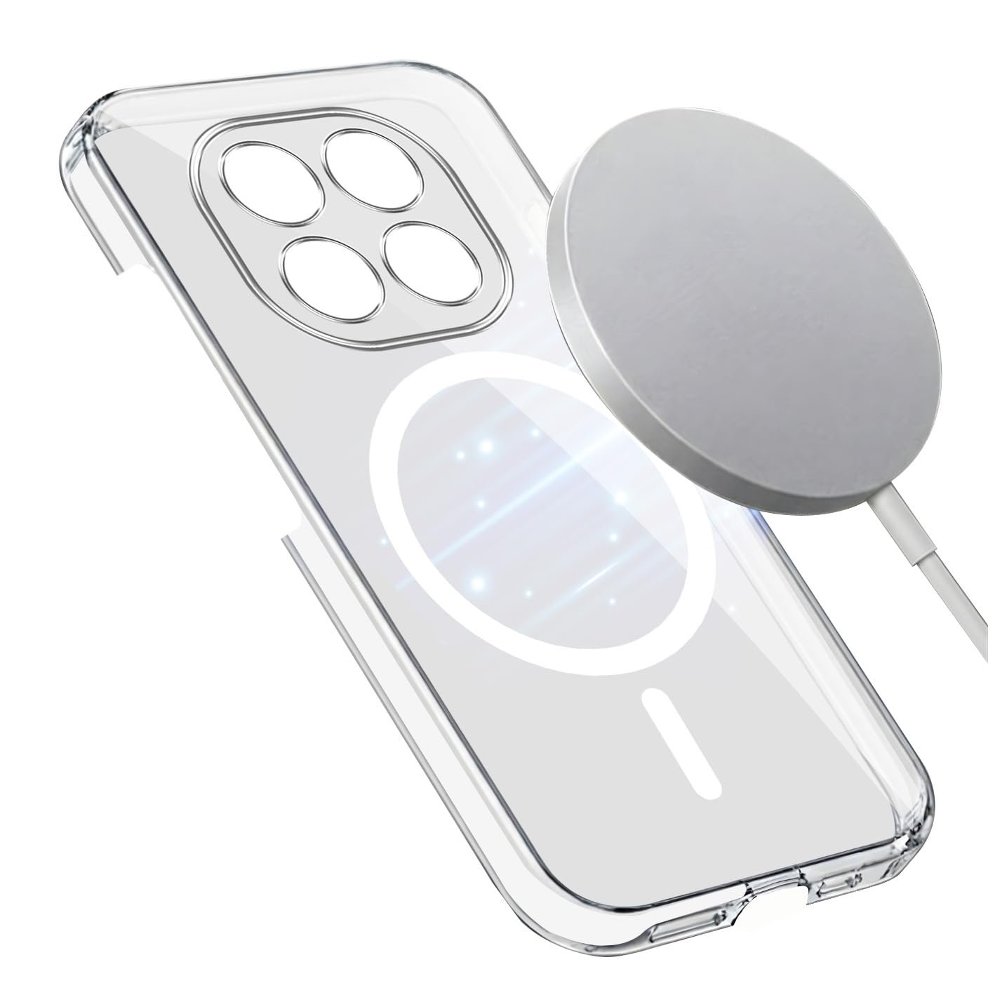 Jkobi Lifetime Anti-Yellow MagSafe Compatible Clear Back Cover Case for Redmi 15 5G