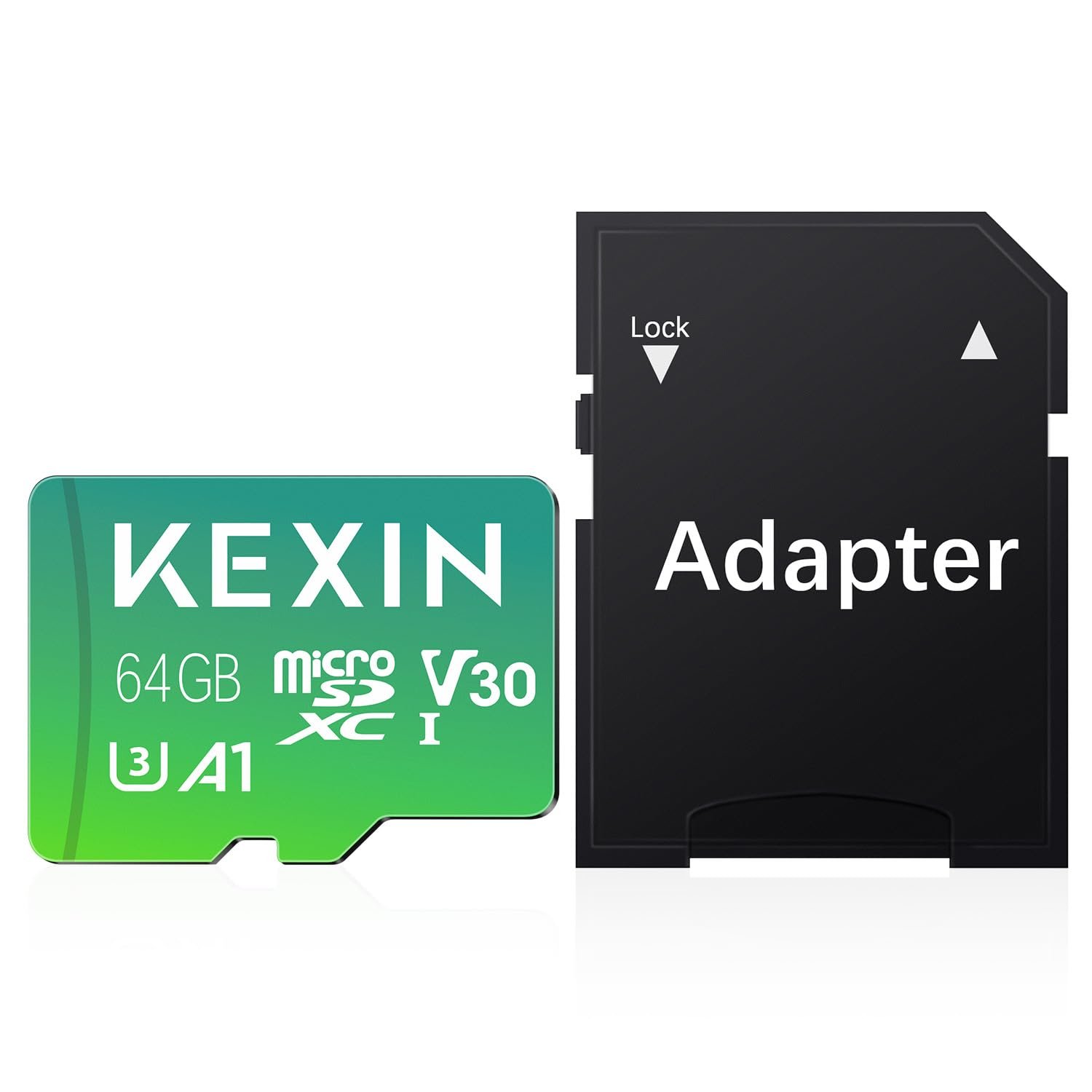 KEXIN 64GB Micro SD Card with SD Adapter, microSDXC UHS-I SanDisk Ultra 64GB microSD