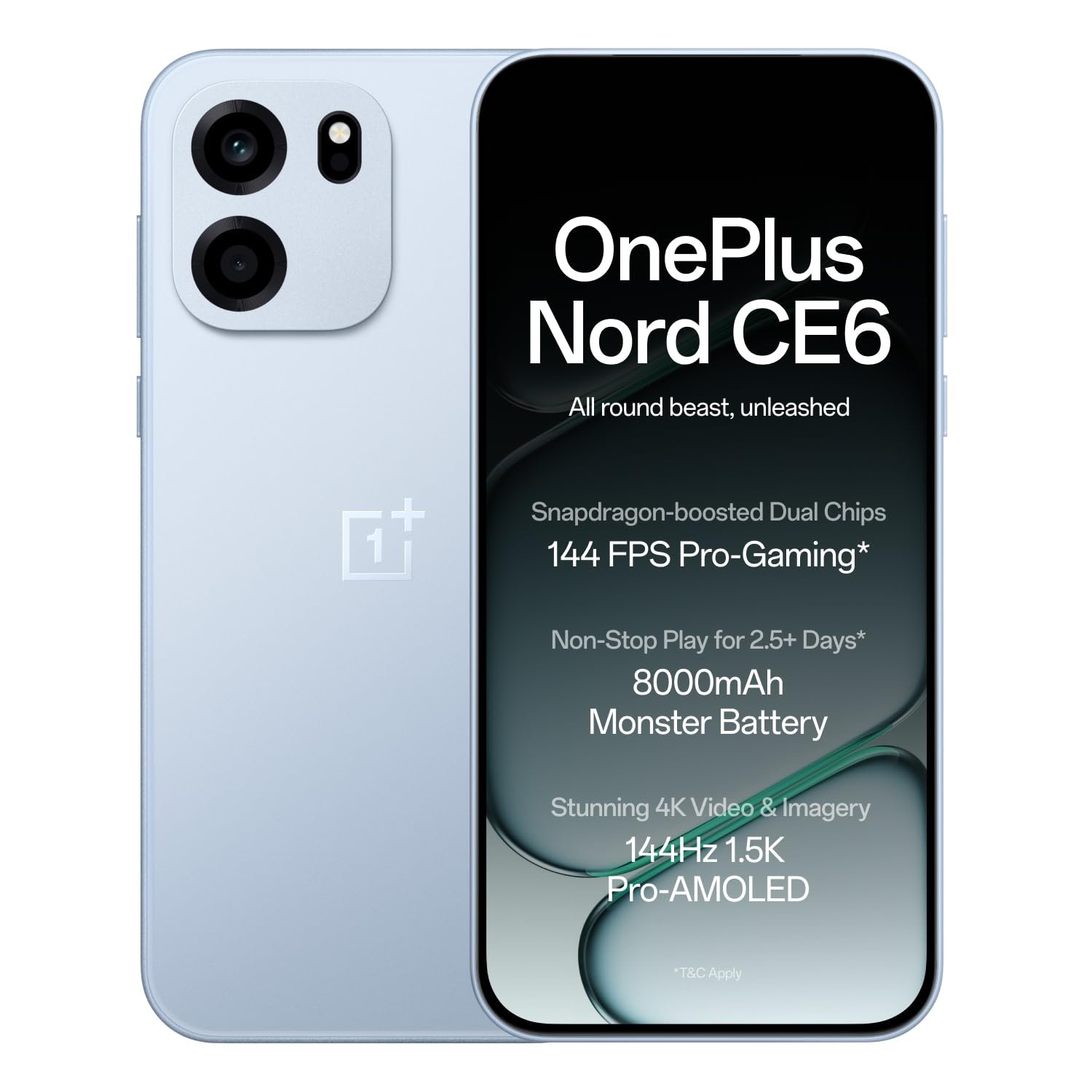 OnePlus Nord CE6 | 8GB+256GB | Fresh Blue | Snapdragon OnePlus Nord 5