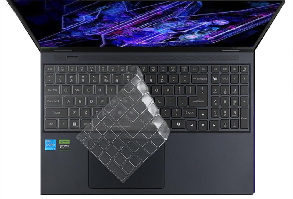 Saco Silicone Skin Keyboard Protector Cover Compatible for 2024 Acer Acer Predator Helios Neo 16 AI (OLED