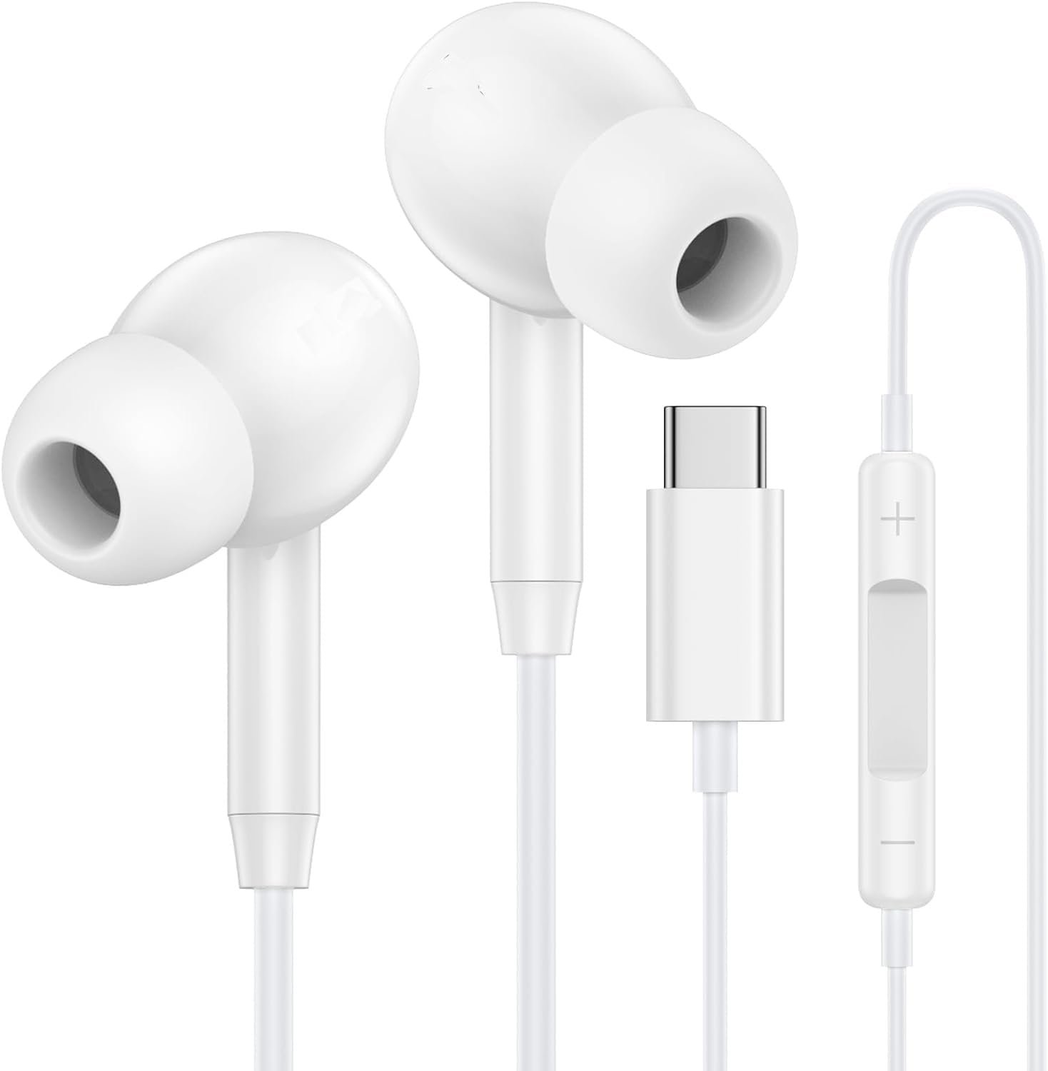 Type-C Earphone Compatible with iPhone 15, 16, 17, 17 Pro, Apple EarPods (USB-C)
