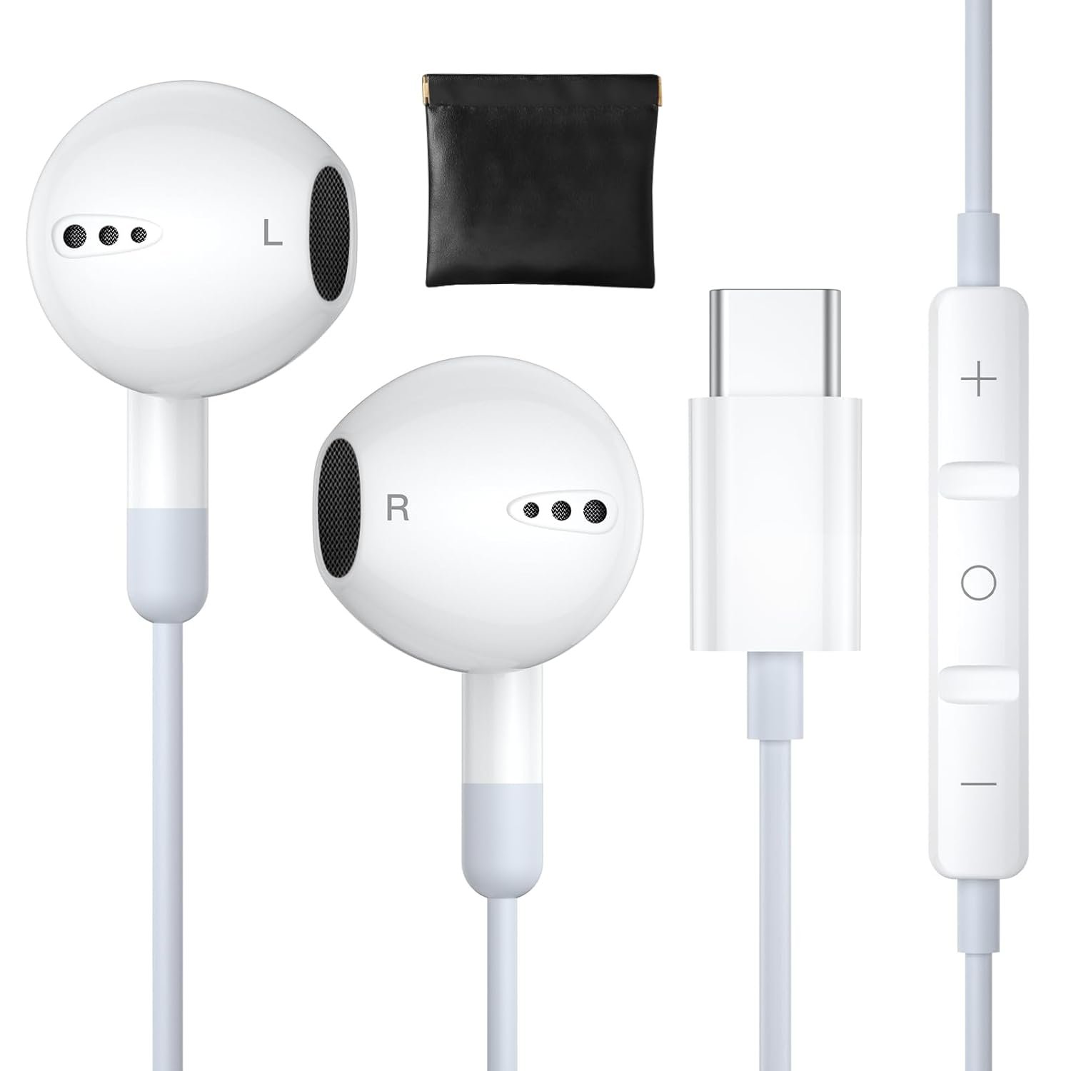 USB C Headphones for iPhone 16/16 Plus/16 Pro/16 Pro Max Apple EarPods (USB-C)