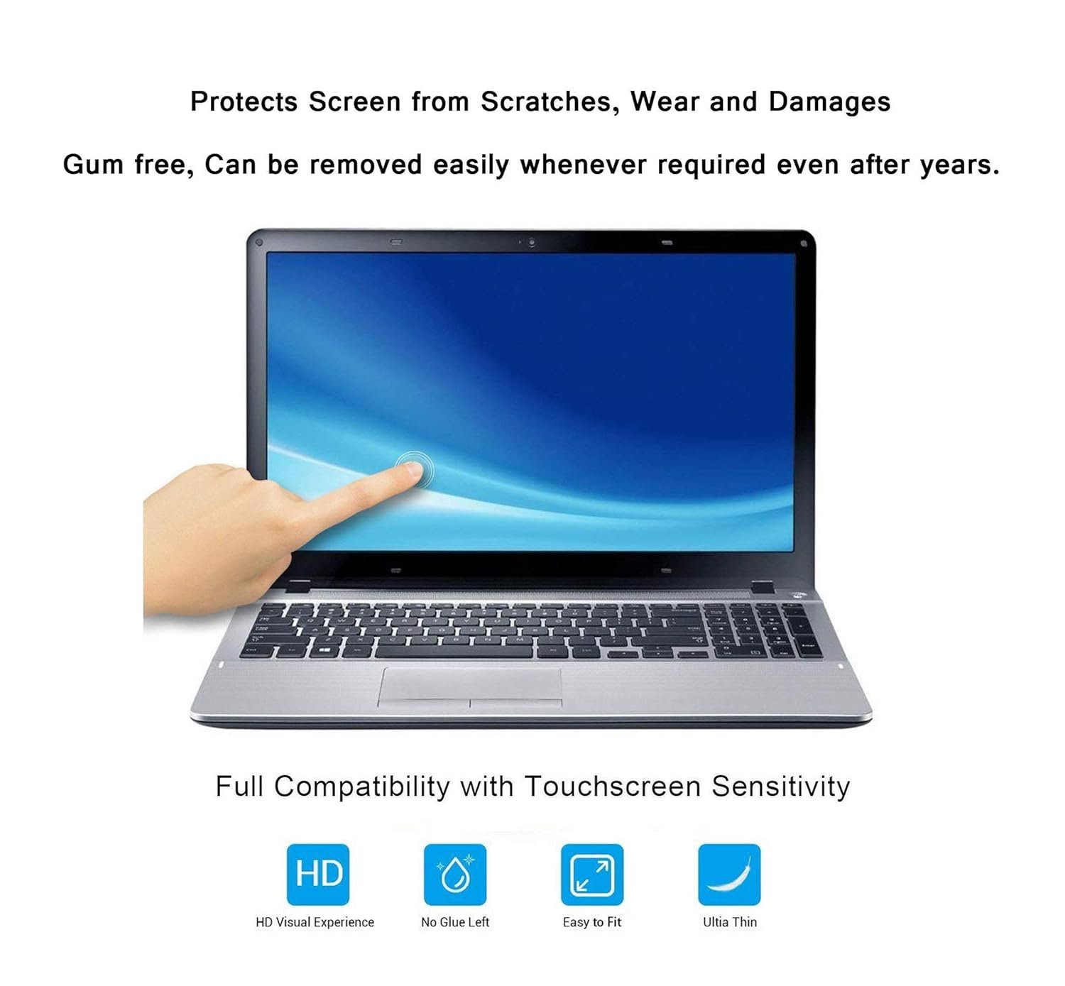 Saco Ultra Clear Glossy Screen Guard Scratch Protector Compatible for Dell 14 Plus / 14 2-in-1 Plus / 16 Plus (AMD Ryzen AI 300 Series)