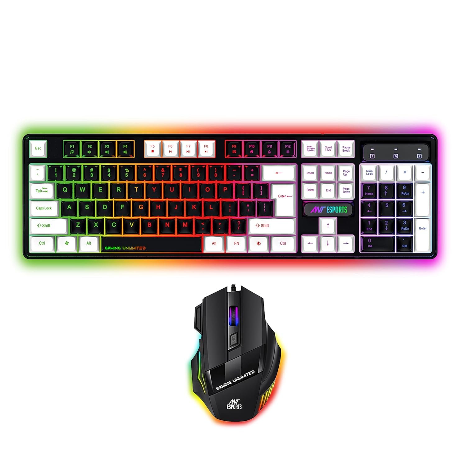 Ant Esports KM1410 Wired Gaming Keyboard and Mouse Combo, RGB Ant Esports WKM11 Keyboard & Mouse Combo