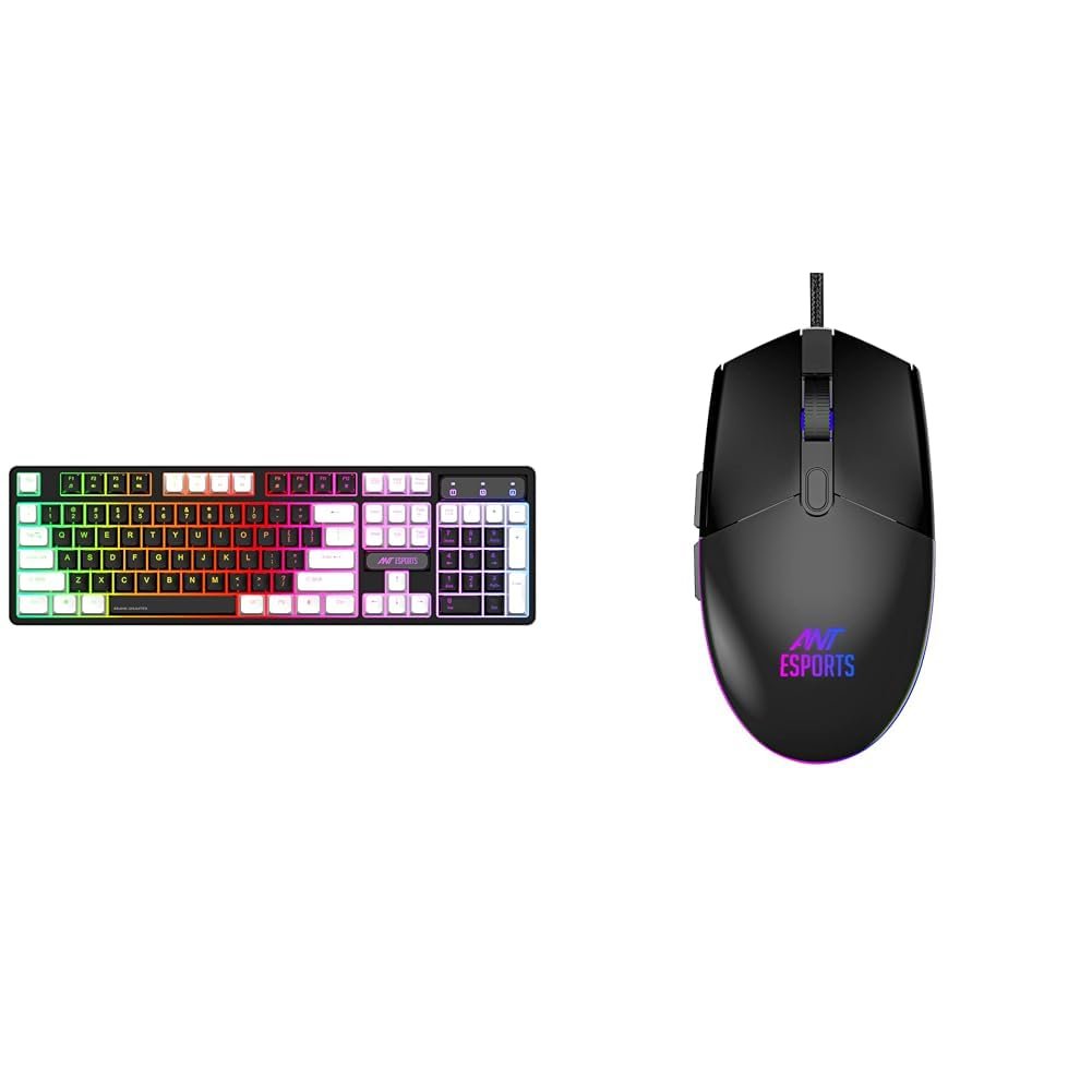 Ant Esports MK1400 Pro Backlit Membrane Wired Gaming Keyboard with Ant Esports WKM11 Keyboard & Mouse Combo