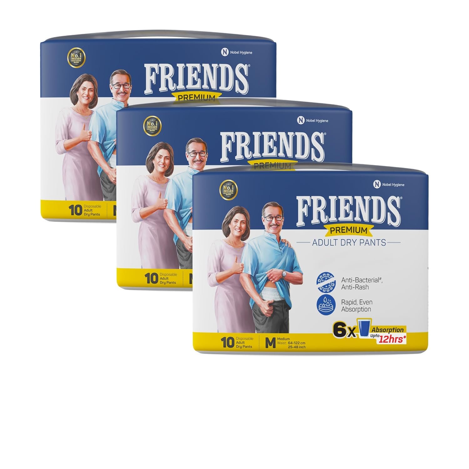Friends Premium Adult Diaper M Size Pants | 30 Count Samsung Galaxy M05