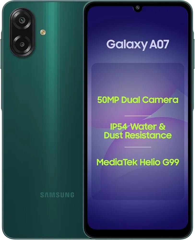 Samsung Galaxy A07 LTE (Green, 4GB RAM, 64GB Storage) | Samsung Galaxy M05