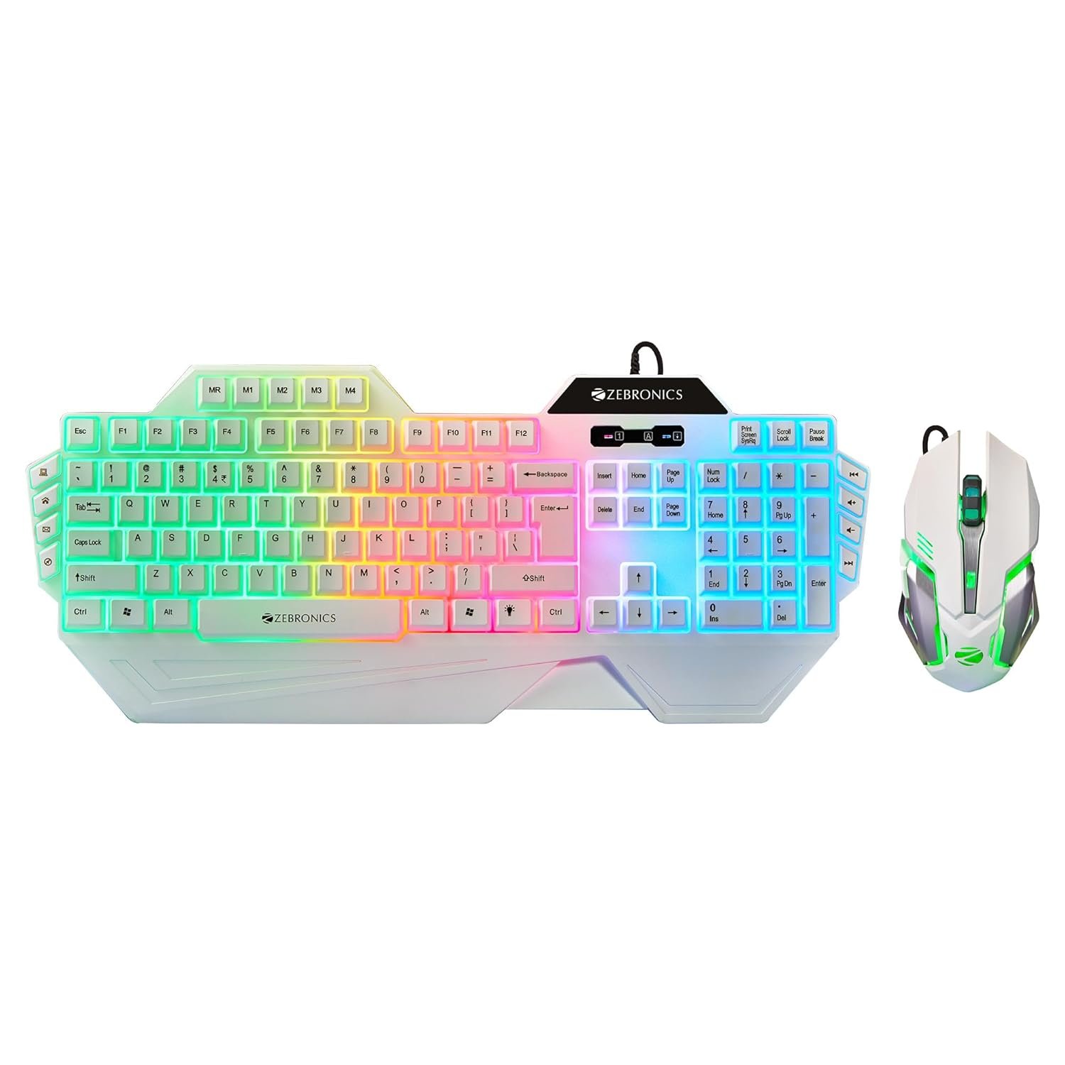 ZEBRONICS Optimus Gaming Keyboard & Mouse Combo, Braided Cable, Gold Ant Esports WKM11 Keyboard & Mouse Combo